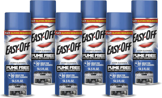 Easy-Off Fume Free Oven Cleaner Foam, Removes Grease & Burned-On Food, For Ovens, Air Fryers & More 14.5oz (6-count)