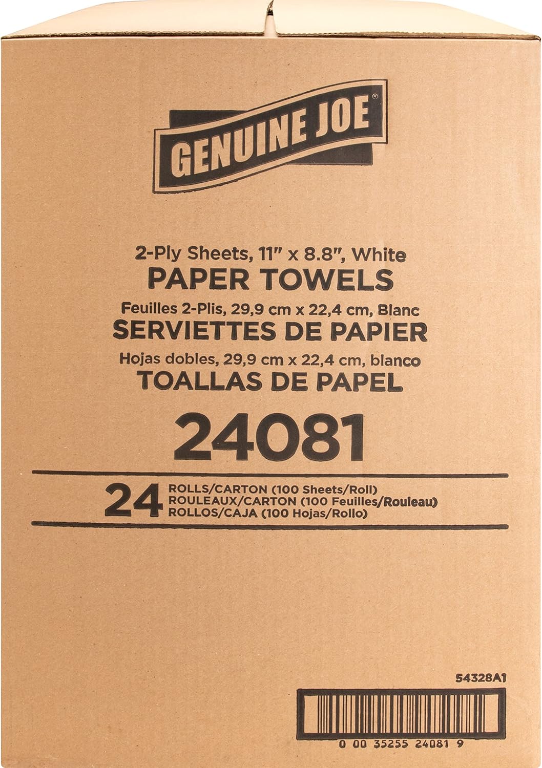 Genuine Joe Kitchen Paper Towels,11" x 4.5", 2-Ply, 170 Sheets/Roll, 30 Count