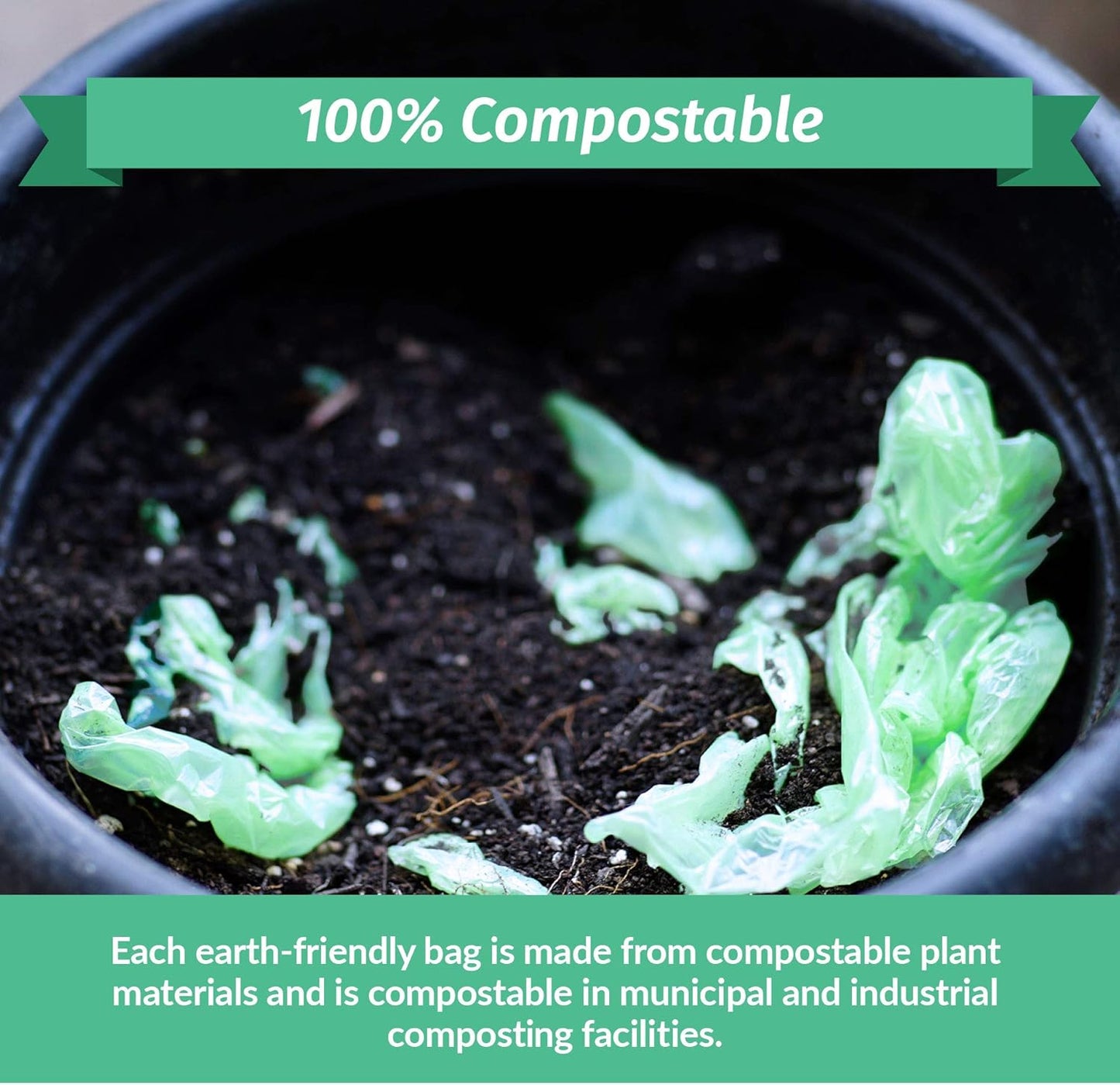 Reli. Compostable 33 Gallon Trash Bags | 40 Count | ASTM D6400 | Green | Eco-Friendly | For Compost