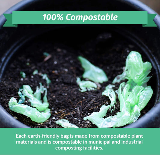 Reli. Compostable 16-25 Gallon Trash Bags | 100 Count Bulk | ASTM D6400 | Green | Eco-Friendly | For Compost