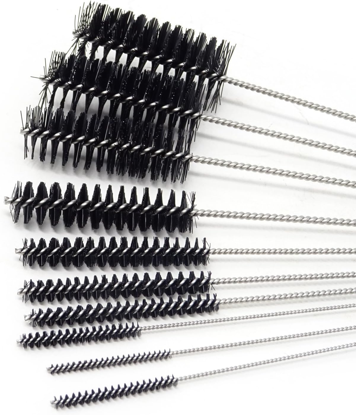 Honbay 10PCS 7.87Inch Nylon Tube Brush Set Cleaning Brush Set for Test Tube,Water Bottles, Drinking Straws, Eye Glasses, Keyboards, Jewelry Cleaning,etc