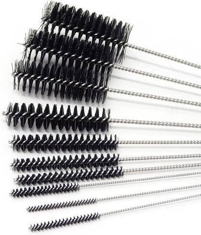 Honbay 10PCS 7.87Inch Nylon Tube Brush Set Cleaning Brush Set for Test Tube,Water Bottles, Drinking Straws, Eye Glasses, Keyboards, Jewelry Cleaning,etc