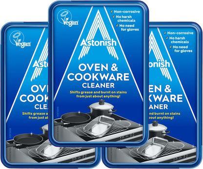 Astonish Oven & Cookware Cleaning Paste For Glass, Appliances, Ceramics, Stovetop & Pyrex - All Purpose Kitchen Cleaner - Heavy Duty Stainless Steel Degreaser Removes Baked On Grease & Grime 150g Tub
