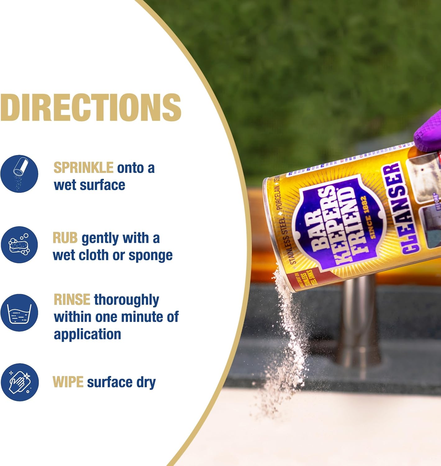 Bar Keepers Friend Powder Cleanser, 12 oz x 2, Multipurpose Cleaner, Degreaser & Remover for Burnt Stainless Steel Pots and Pans, Rust Stains, Hard Water Deposits & Soap Scum