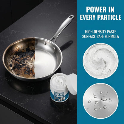Strong Stain Remover Paste for Pot Bottom, Powerful and Effective Kitchen Cleaner for Burnt Cookware, Oil Stain Remover, Multipurpose Cooktop & Cookware Polish for Effortless Restoration, 120g