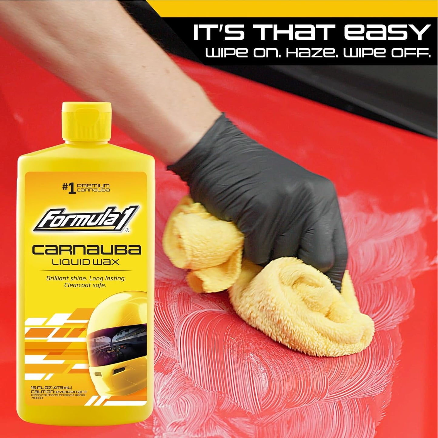 Formula 1 Fast Wax Carnauba Detailing Spray – Car Wax for Natural Gloss – Easy to Use Exterior Detailing Supplies for All Paint Finishes (16 ounce)