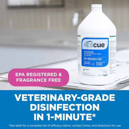 REScue One-Step Ready-to-Use Disinfectant Cleaner & Deodorizer – For Veterinary Use, Animal Shelters, Pet Foster Homes, Kennels, Litter Box – 32 Ounce RTU (Spray Nozzle NOT Included)