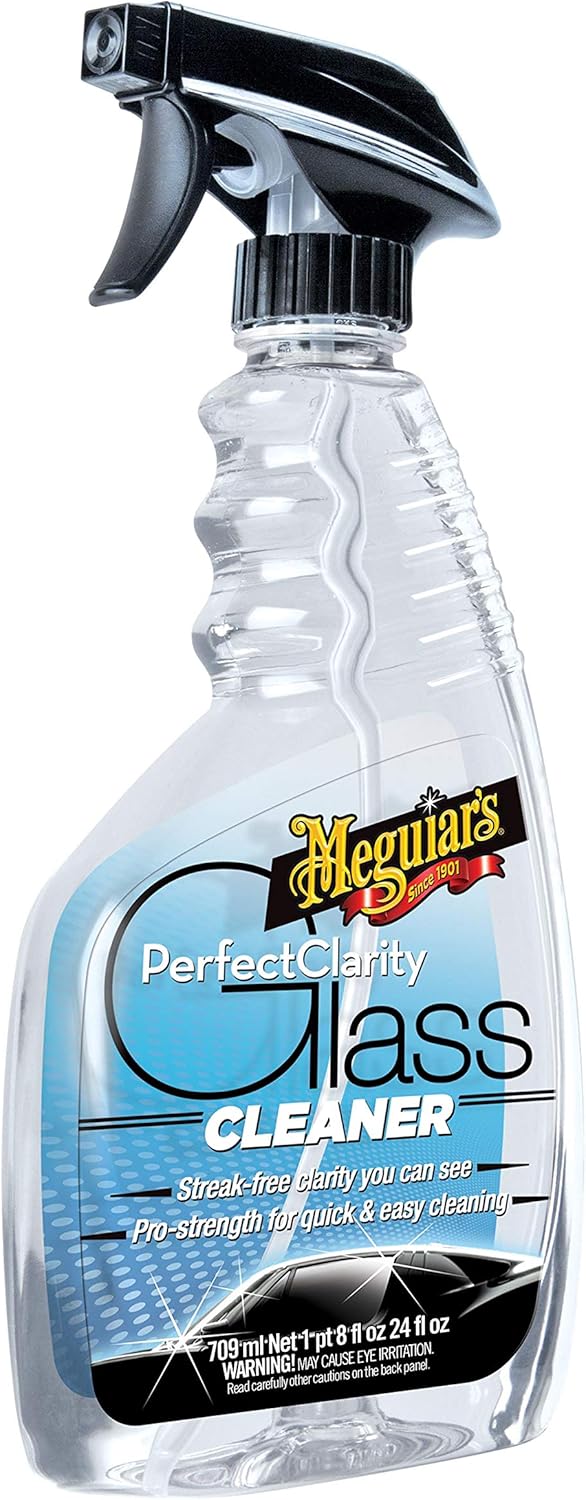 Meguiar's Ultimate Glass Cleaner & Water Repellent - Premium Glass and Window Cleaner for Quick Cleaning with Hydrophobic Technology that Acts as a Rain Repellent Improving Visibility in Rain - 16oz
