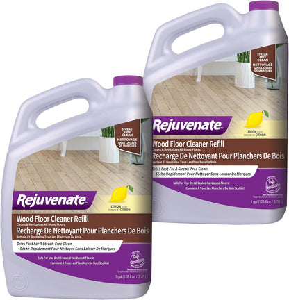 Rejuvenate Wood Floor Cleaner Refill, 1 Gallon, Cleans and Protects All Sealed Hardwood Floors and Dries Fast for a Streak-Free Clean