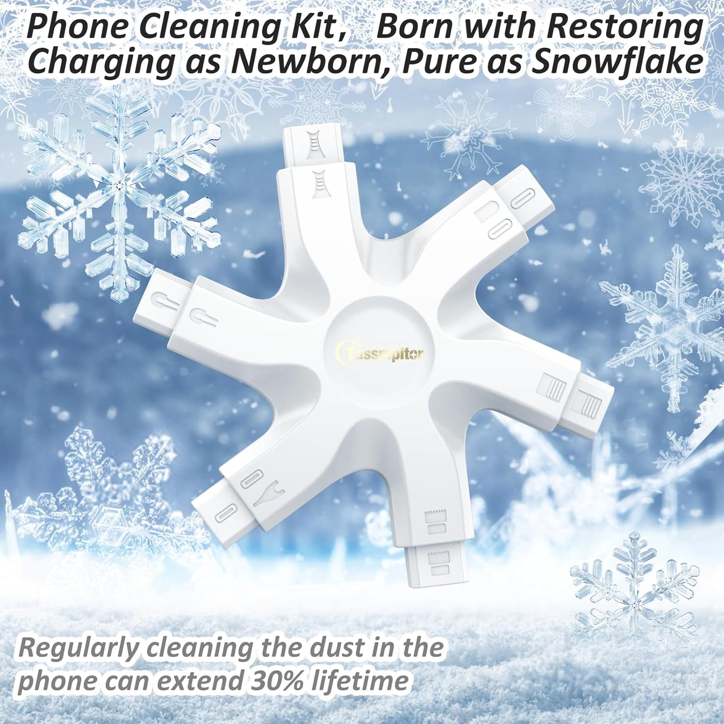 Tassmpitor for iPhone Cleaning Kit Port Cleaner, Repair and Restore Tool for iPad Pro Watch Cell Phone Charging Port, Lightning Charger Cables Speaker Airpod Cleaning Putty Dust for All Devices