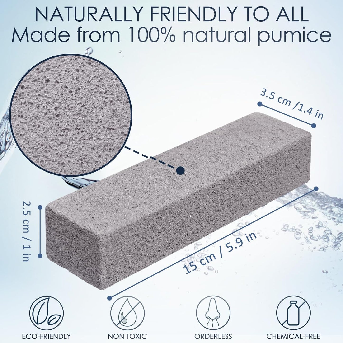50 Pieces Pumice Stone for Toilet Bowl Cleaning, Pumice Scouring Stick Hard Water Stain Remover, Cleaning Pumice Stones for Toilet, Stove, Oven, Bathroom, Grill, Kitchen, Sinks