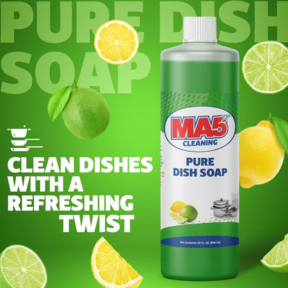 MA5X CLEANING Pure Liquid Dish Soap, 1 Gallon Refill