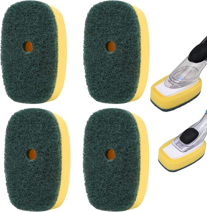Sponge Brush Refills for OXO Soap Dispensing Dish Brush - 4 Pack Dish Cleaning Soap Dispensing Head Replacement for Scrubber