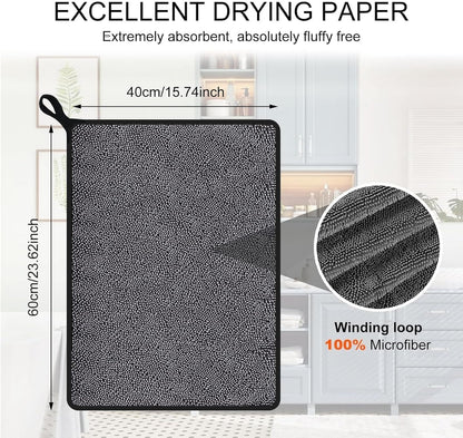 Cleaning Wipes Cloths,5pcs Cleaning Drying Towels,Shower Doors Drying Towels,12 * 10” Streak Free Glass Window Car Mirror Super Absorben Microfiber Cleaning Cloths Cleaner(5pcs grey12*10”)