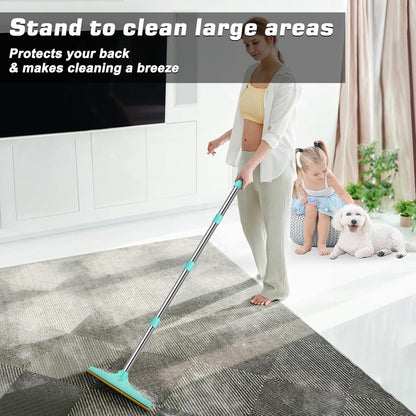 B-Land Carpet Rake for Pet Hair Removal, Reusable Pet Hair Remover with 60” Adjustable Long Handle, Carpet Scraper Dog Cat Hair Remover Tool for Rugs, Mats