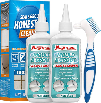 2 Packs Household Stain Remover Gel, Powerful All-Purpose Stain Cleaner Gel, Effective on Bathroom, Shower, Sink, Grout, Washing Machine Seal, Kitchen