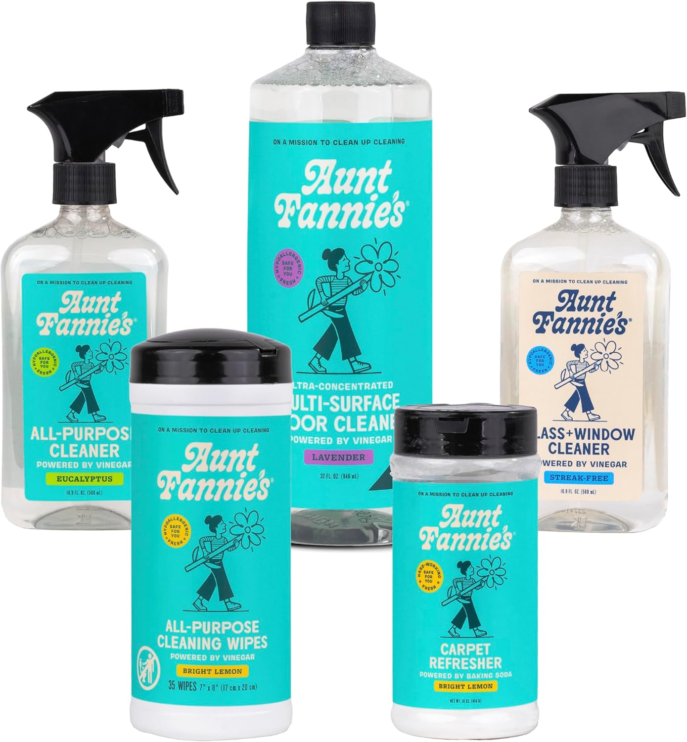 Aunt Fannie's Ultra Concentrated Floor Cleaner Vinegar Wash, Multi-Surface Solution For Mopping, Makes 16 Gallons, Eucalyptus Scent, 32 oz. (Pack of 1)