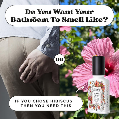 Poo-Pourri Before-You-Go Pocket Toilet Spray, Travel Essentials, Tropical Hibiscus, 1 Fl Oz, Up to 50 Uses, On-The-Go Bathroom Odor Deodorizer with Essential Oils, TSA Approved Size, Hibiscus, Apricot
