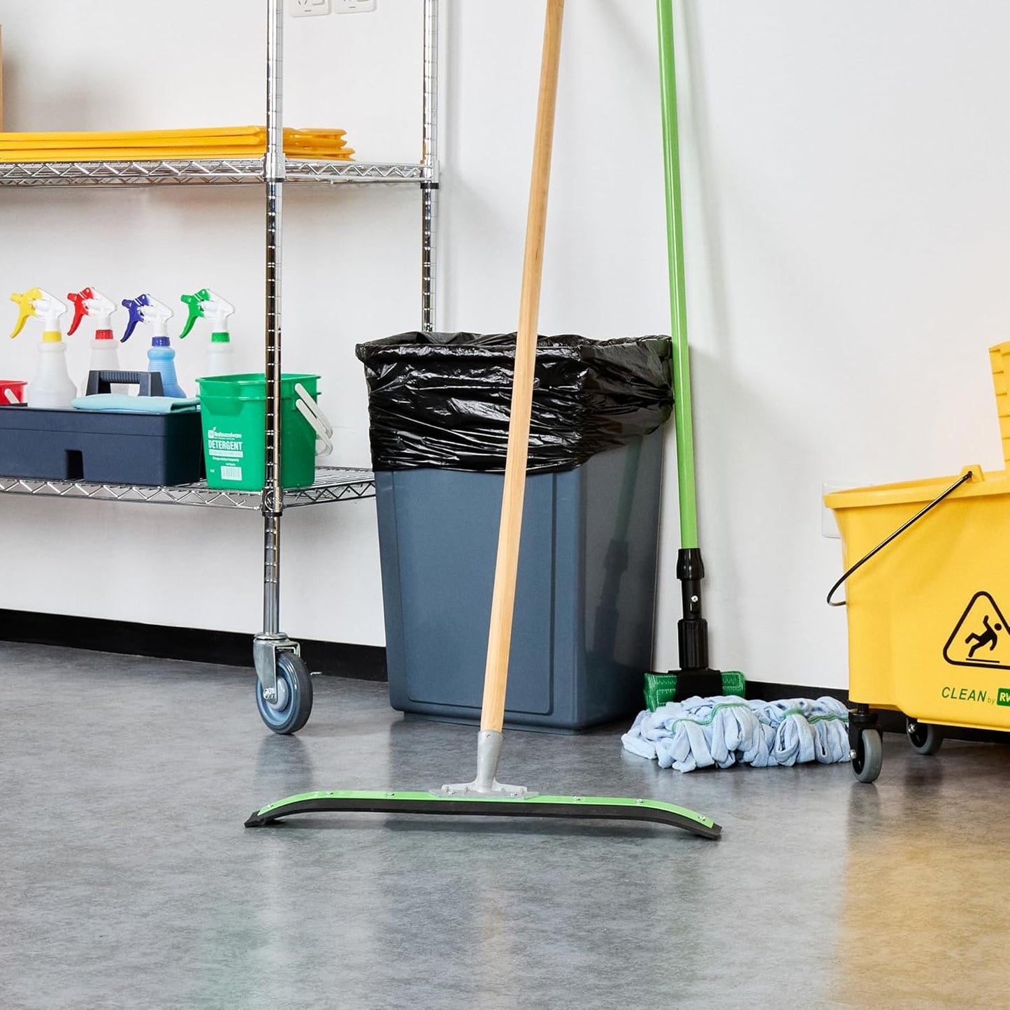 Restaurantware-SQUEEGEE ONLY: Clean Tek Professional 29.92 Inch Floor Squeegee, 1 Broom With Double Rubber Blade - Handle Sold Separately, Heavy-Duty, Steel Wiper For Concrete Floor