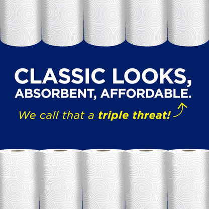 Sparkle Pick-A-Size Paper Towels, 6 Double Rolls (660 Sheets Total) - Strong 2-Ply Towels for Kitchen Cleanup and Everyday Messes