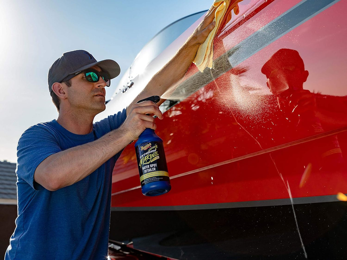 Meguiar's Extreme Marine Vinyl & Rubber Protectant M180132, 32 Oz Spray—Uv Protectant For Boat Owners & Rv Users; Use On Marine/Rv Vinyl And Rubber To Help Prevent Fading And Drying