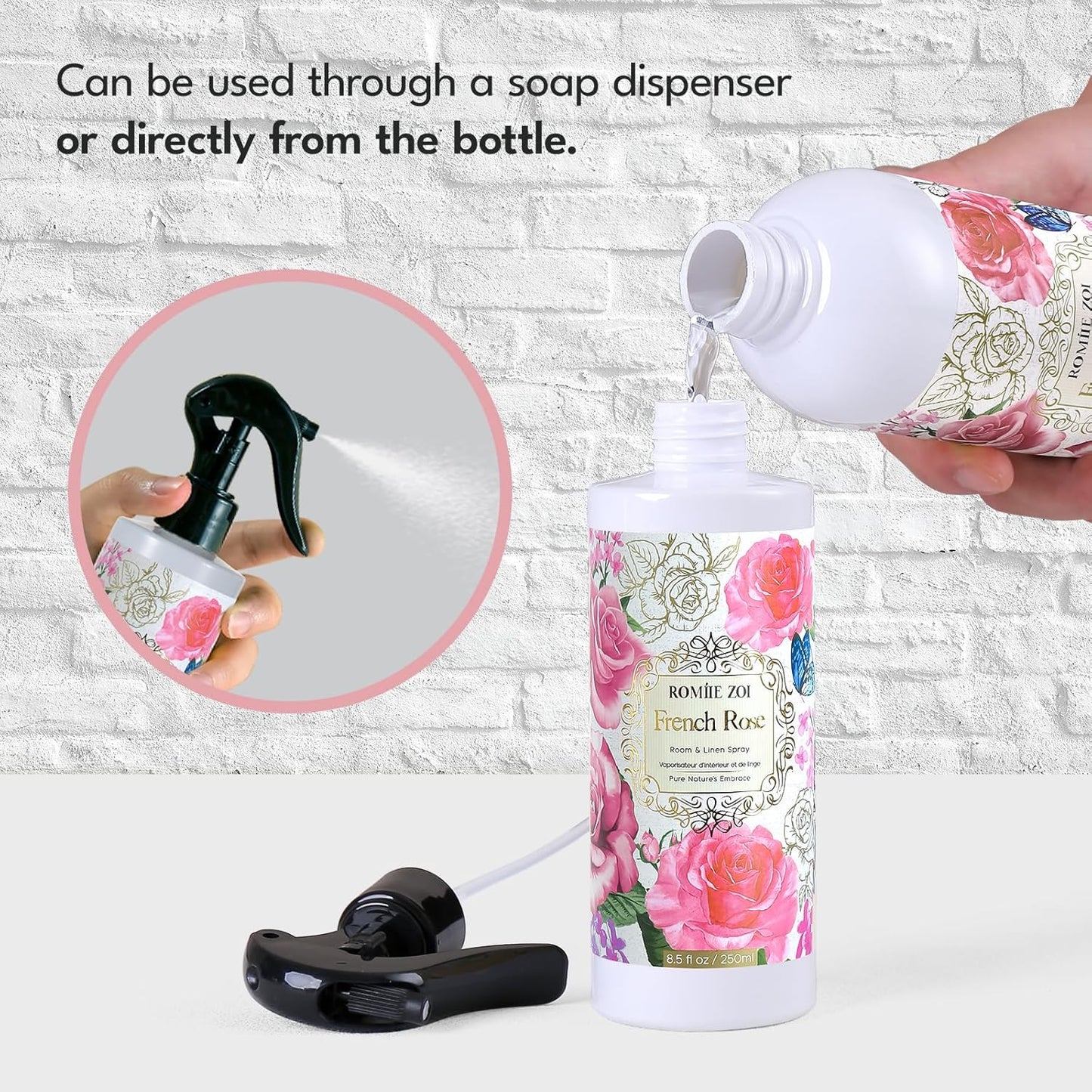 ROMIIE ZOI Room Spray Lemon, Air Freshener Spray Made with Natural Plant Extract, Scented Room Spray for Home Fragrance Fabric Spray Freshener 8.5 FL OZ