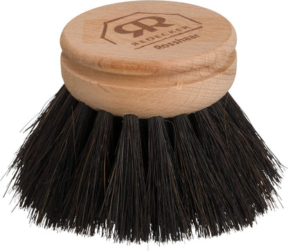REDECKER Replacement Head for Dish Brush, 1-5/8-inch, Set of 2, 100% Natural Tampico Fiber and Untreated Beechwood, Made in Germany - Natural Dish Brush Replacement Heads
