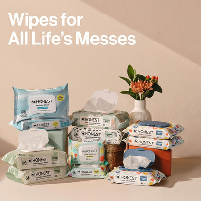 The Honest Company Hypoallergenic Multi-Use Baby Wipes for Sensitive Baby Skin, Rose Blossom, 60 Count