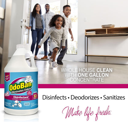 OdoBan Ready-to-Use Disinfectant and Odor Eliminator, Set of 3, 4 Ounce Travel Spray, 32 Ounce Spray, 1 Gallon Concentrate, Original Eucalyptus Scent