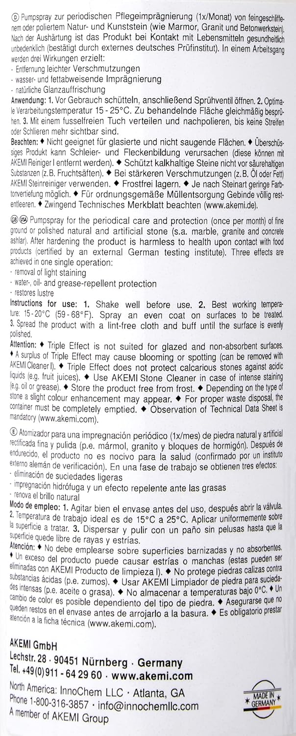 Akemi Triple Effect Spray Stone Cleaner, Lavender, 17 Fl Oz