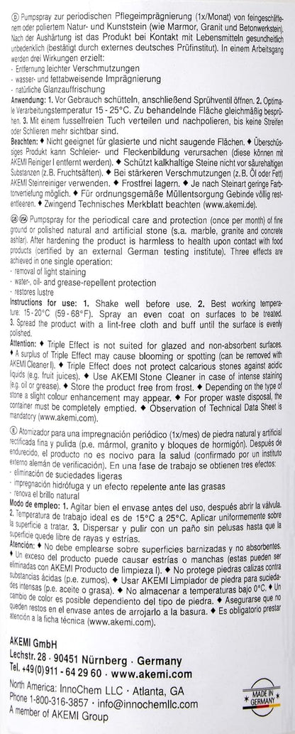 Akemi Triple Effect Spray Stone Cleaner, Lavender, 17 Fl Oz