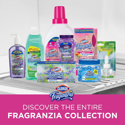 Clorox Fraganzia Crystal Beads Air Freshener, Long Lasting Room Deodorizer and Odor Eliminator Gel Beads to Freshen Home, Car, or Office, Lavender with Eucalyptus Scent, 12 Fl Oz