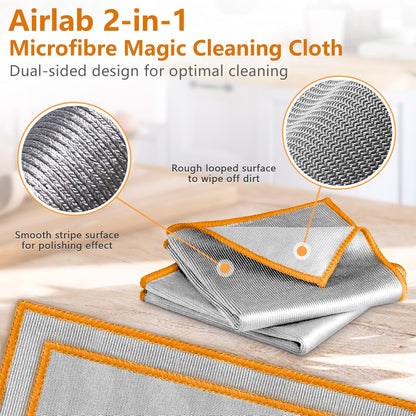 Glass Polishing Cloth Streak Free Miracle Cleaning Cloth Lint Free Microfiber Cleaning Rags for Glasses Kitchen Dish Mirrors Easy Clean, Pack of 6, 12" x 12"
