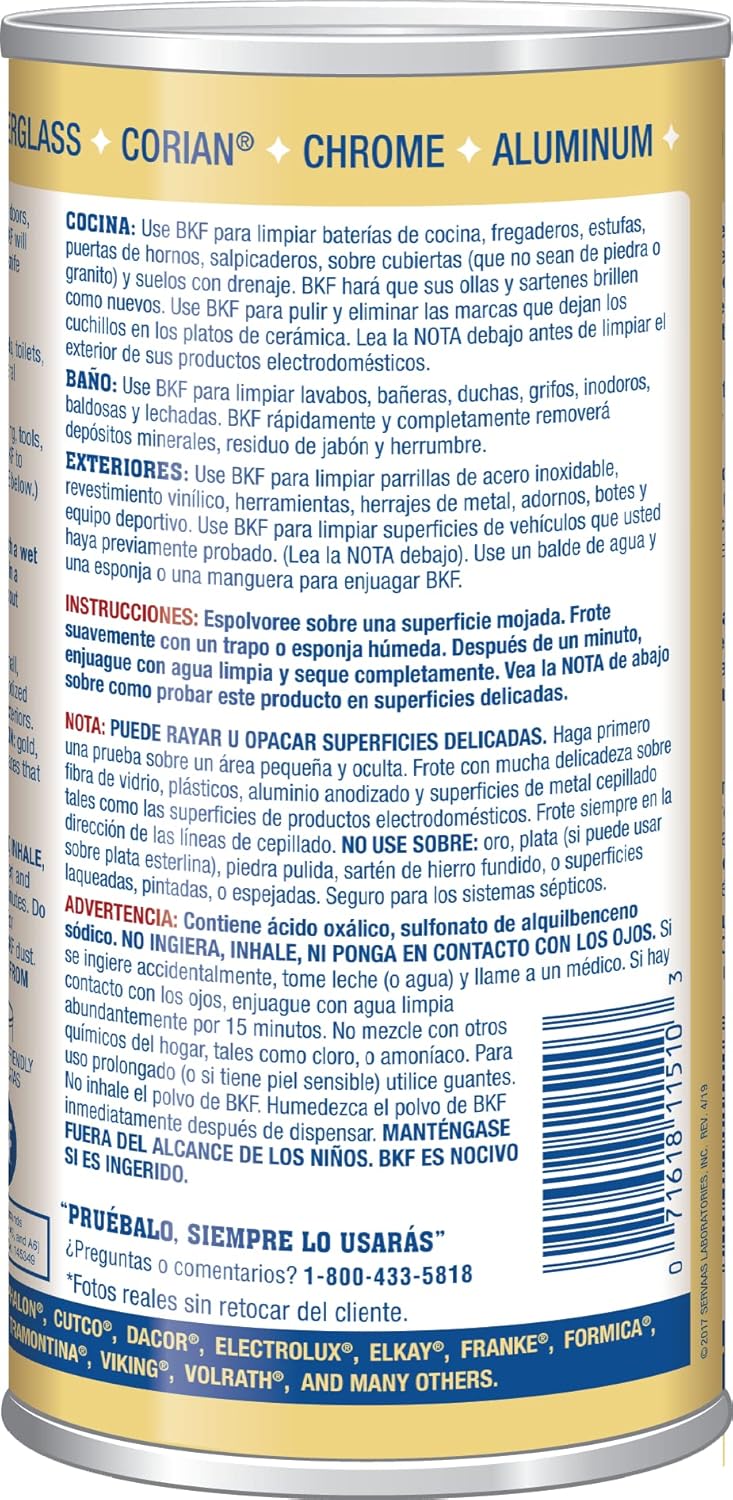 Bar Keepers Friend Powdered Cleanser 12-Ounces (1-Pack) (Packaging May Vary)
