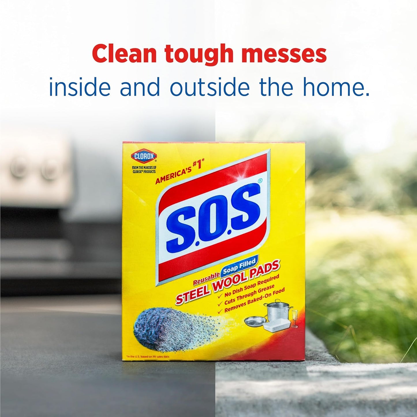 S.O.S Steel Wool Soap Pads, Lemon Fresh, 10 Count