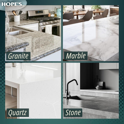 HOPE'S Perfect Granite & Marble Countertop Cleaner and Polish, Streak-Free, Ammonia-Free, 22 Ounce, Pack of 1