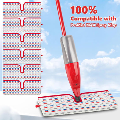 Microfiber Mop Pads Compatible with O-Cedar Promist MAX Spray Mop, Reusable Mop Refills Pads Mop Heads Replacement Thicken Microfiber Pads Wet Dry Pads Dual-Sides Use for Floor Cleaning(3 Pack)