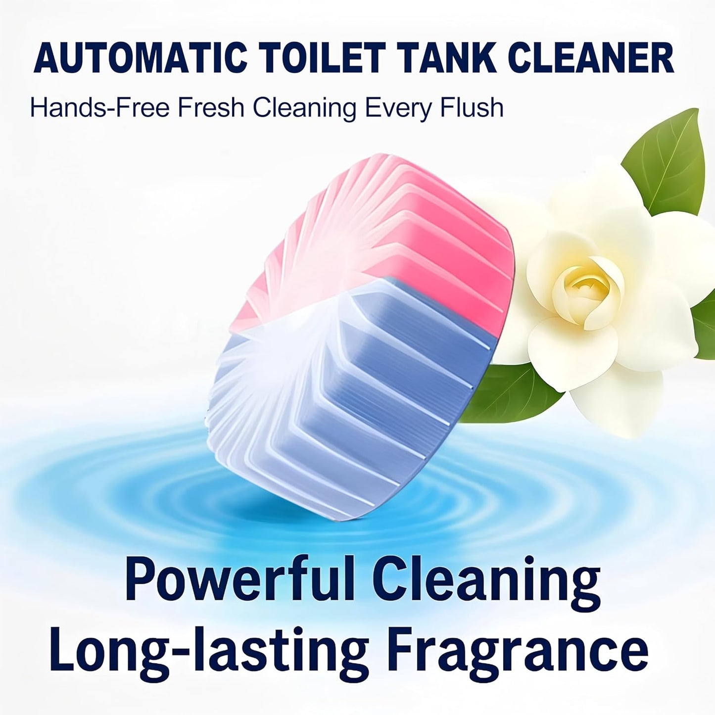Automatic Toilet Bowl Cleaner Tablets, 10 Pack Long-Lasting Toilet Tank Cleaner for Bathroom, Blue Water Freshener, Prevents Stains & Odor, Safe for All Toilets - 10 Pack (Pink+Blue)