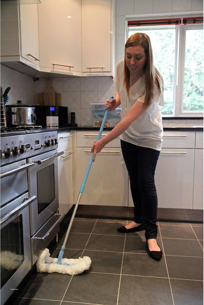 E-Cloth Flexi-Edge Floor & Wall Duster Head - Reusable Microfiber Dust Mop Replacement for Floor Cleaning, Traps Dust, Pet Hair & Debris, Washable, Hardwood, Tile, Wood, & Laminate - 1 Pack