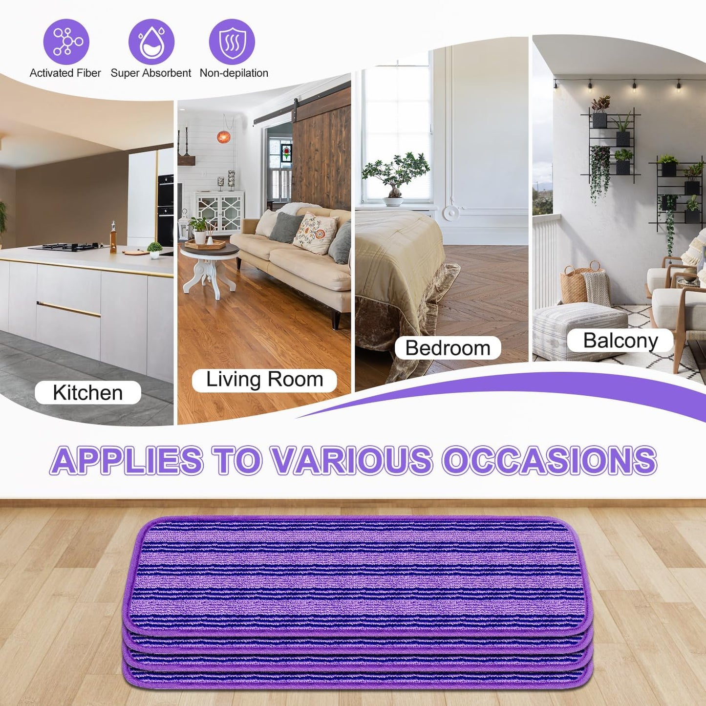 30 Pack Valuable Disposable Mopping Pad Refills Compatible with Swiffer PowerMop, Power Mop Refill Pads Replacements for Swiffer Power Mop Spray Mop Dry&Wet Pads Refills for Multi-Surface Floor Clean
