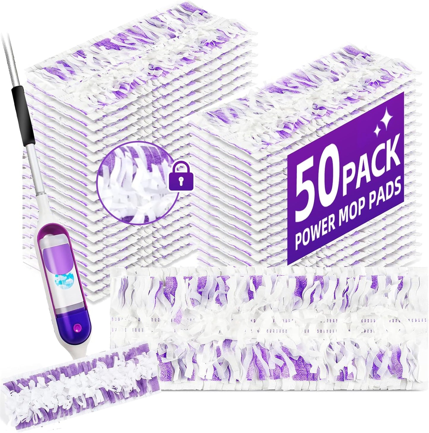 20 Pack Disposable Power Mop Pads for Swiffer Power Mop Pads,Compatible with Swiffer Power Mop Refills,Thickened Multi-Surface Replacement for Swiffer Wet Pads Refill on All Finished Floors