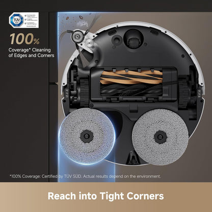 DREAME X50 Ultra Complete Robot Vacuum and Mop with Auto-Empty and Mop Self-Cleaning, 20,000Pa Suction, Obstacle Avoidance and 360° Navigation, Corner to Edge Deep Cleaning, Detangling Brush (Black)