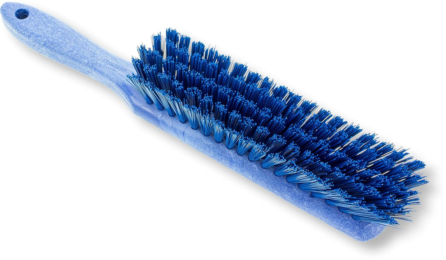 SPARTA Handheld Soft Counter Brush 8 Inch Bristle Span, Multi-Use Dust Brush with 5 Inch Handle for Tables, Countertops, and Delicate Surfaces, Polyester, Orange