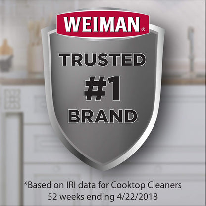 Weiman Glass & Ceramic Cooktop, Stove Top & Oven Cleaner Kit – Kitchen Cleaner Cream, 3 Scrubbing Pads & Scraper for Burnt-On Food & Grease, Clean Shine - Safe for Induction, Electric & Gas Cooktops