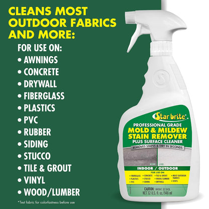 STAR BRITE Professional Grade Mold & Mildew Stain Remover - 32 OZ (120032)