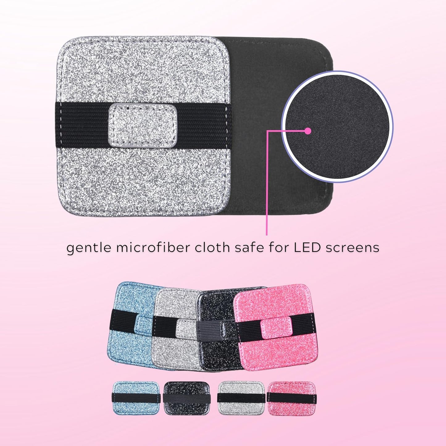 Eco-Fused 6X Screen Cleaning Pads - Gliiter Floral Microfiber Cleaning Cloth Pads - Screen Cleaner Screen Wipes for Electronics - Glasses Cleaning Cloths - Tablets, Laptops, Tv, Smartphones