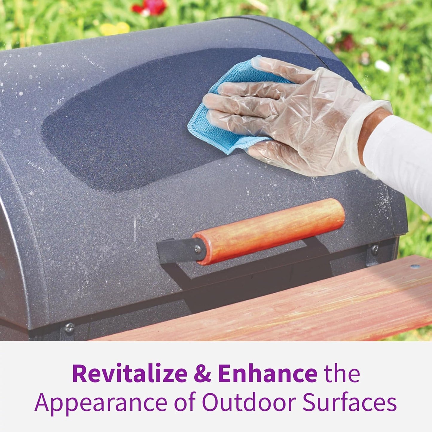 Rejuvenate Outdoor Restorer Wipes, 5 Count, Individually-Wrapped Pre- Saturated Microfiber Wipes Restore Faded and Weathered Surfaces Such As Patio Furniture, Shutters, Siding, Mailboxes And More