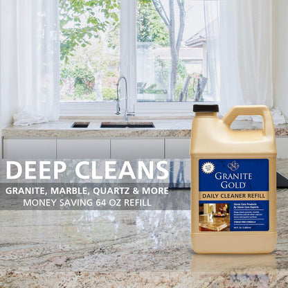 Granite Gold Daily Cleaner for Granite, Marble & Other Natural Stone & Quartz Surfaces, 32 Ounces