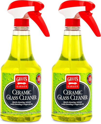 Griot's Garage Ceramic Glass Cleaner Spray for Car Windows, Windshields, Mirrors and Home Use, Cleans and Protects, Streak-Free, 10835, 22oz