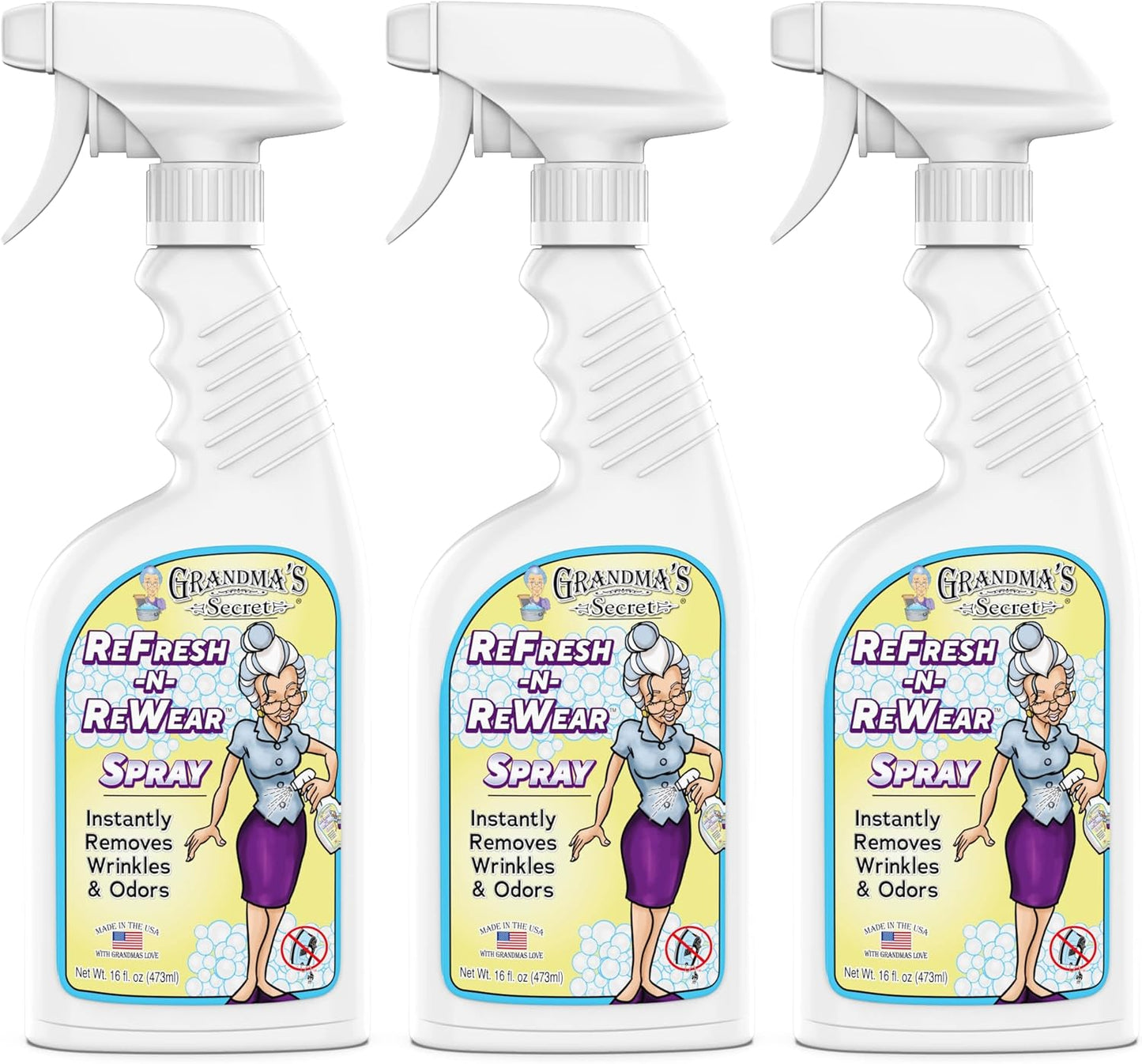 Grandma's Secret Spot Remover Laundry Spray - Chlorine, Bleach and Toxin-Free for Clothes - Fabric Stain Remover Removes Oil, Paint, Blood and Pet Stains - 16 oz & 2 oz Combo, DuoPack
